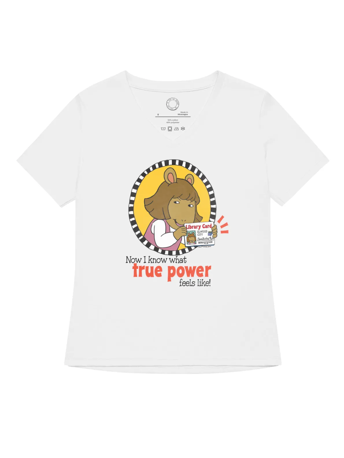 Arthur: True Power Women’s V-Neck T-Shirt (Print Shop)