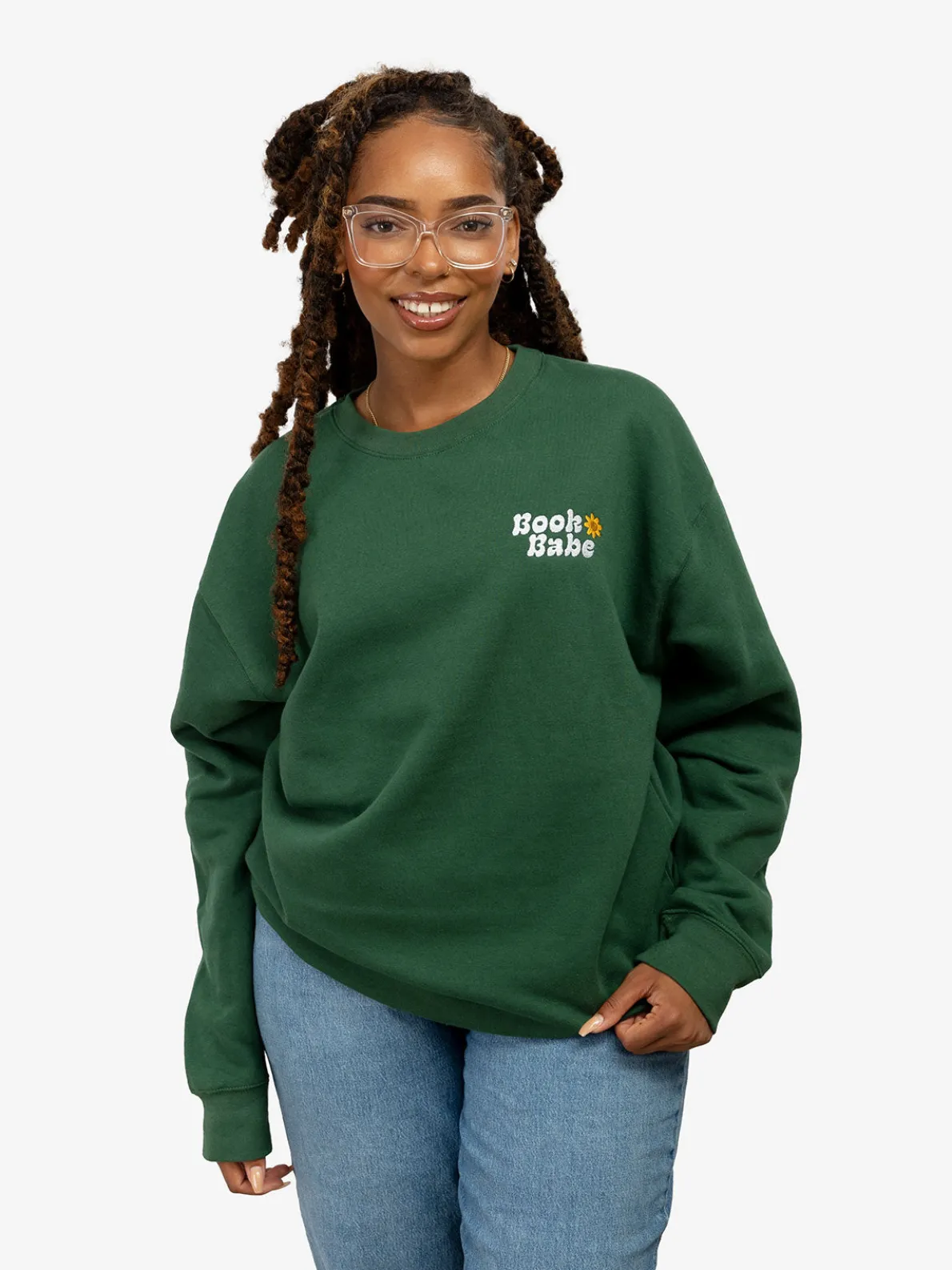Book Babe Embroidered Unisex Sweatshirt (Print Shop)