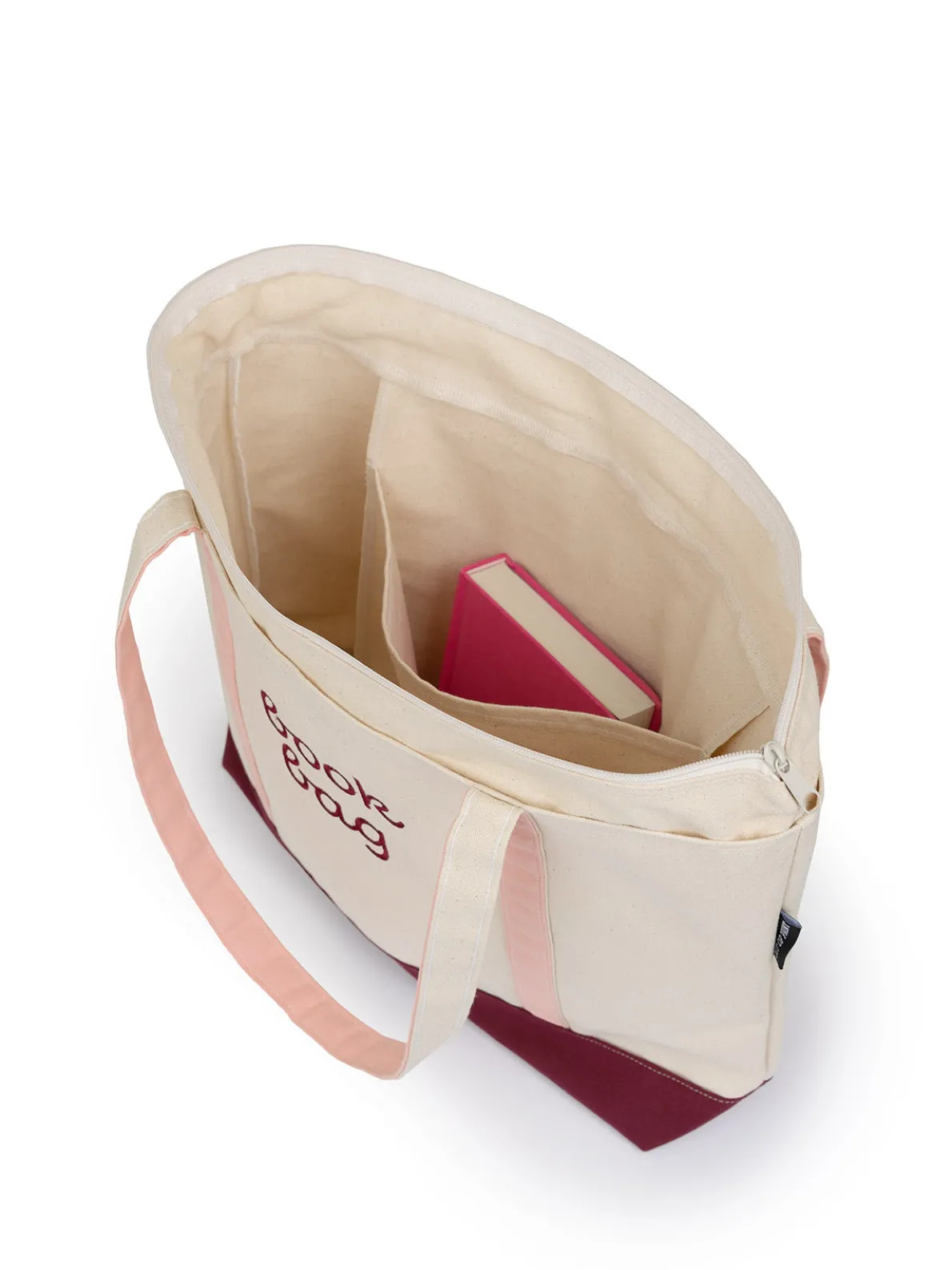 Book Bag large zippered tote