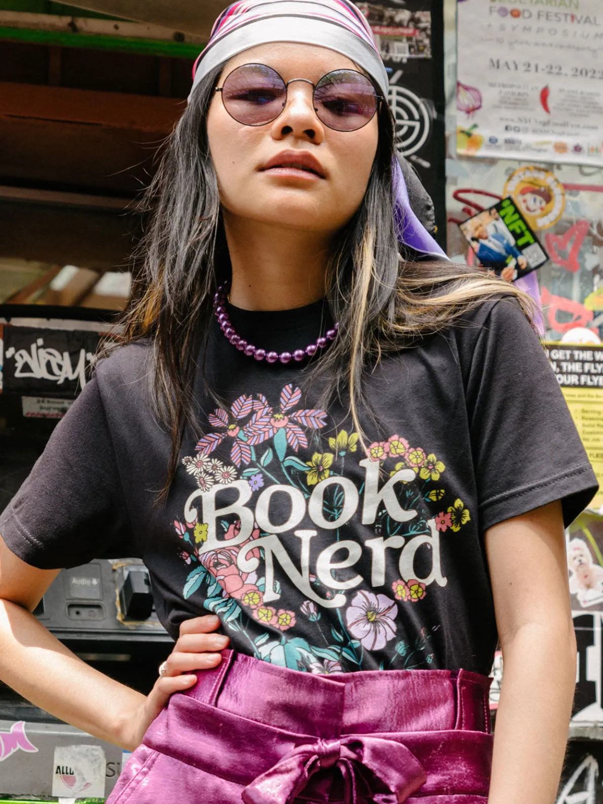 Book Nerd Floral Unisex T-Shirt