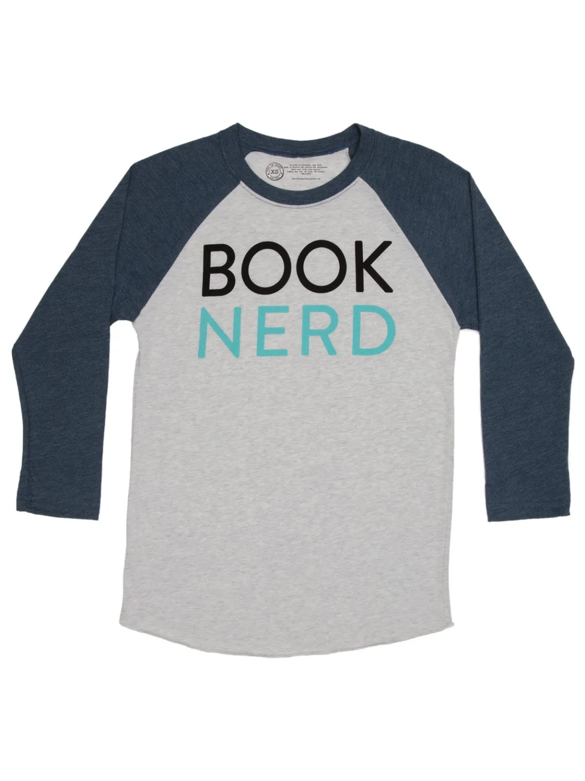 Book Nerd Unisex 3/4-Sleeve Raglan