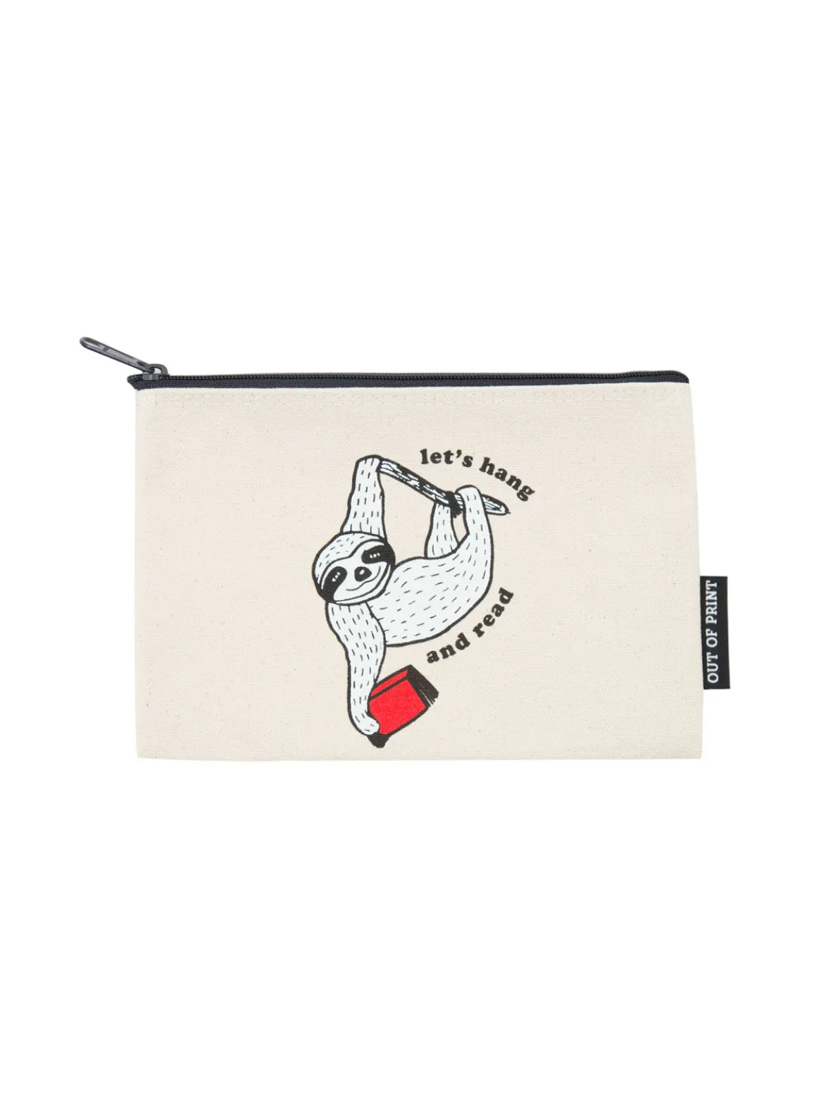 Book Sloth - Let's Hang and Read pouch
