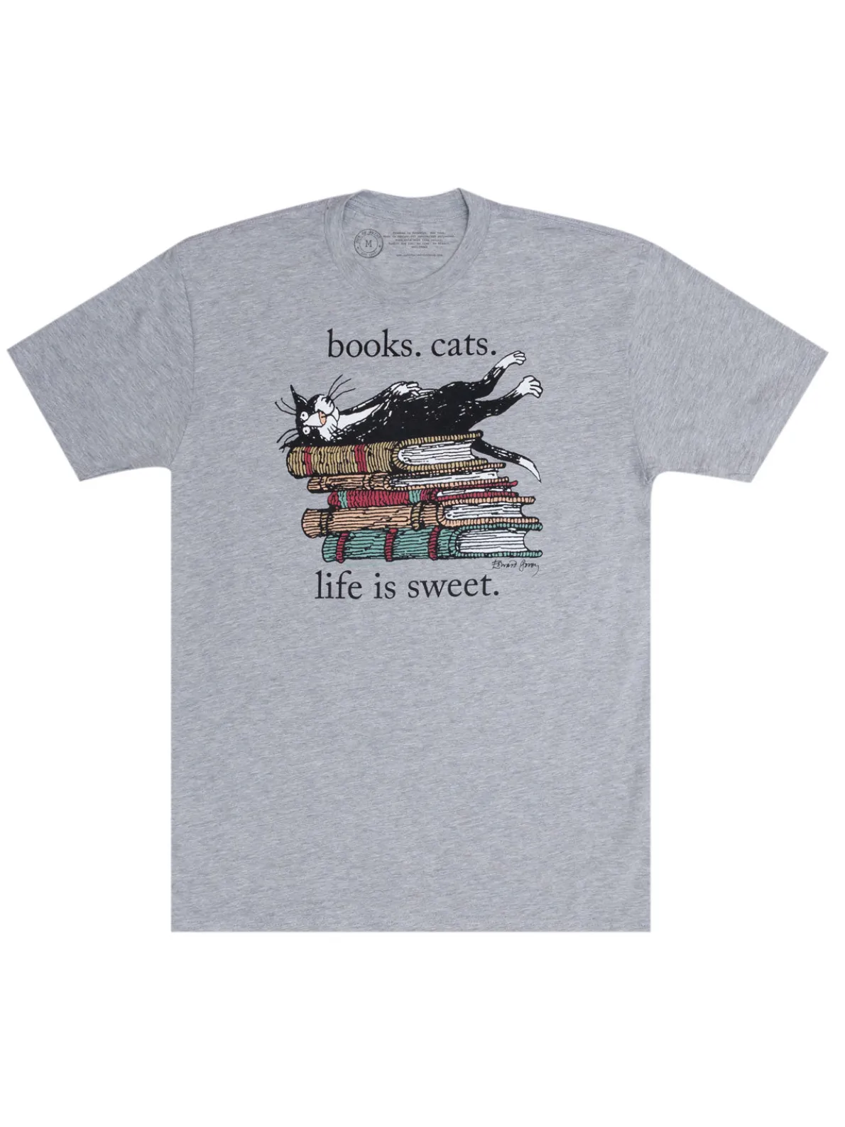 Books. Cats. Life is Sweet. Unisex T-Shirt