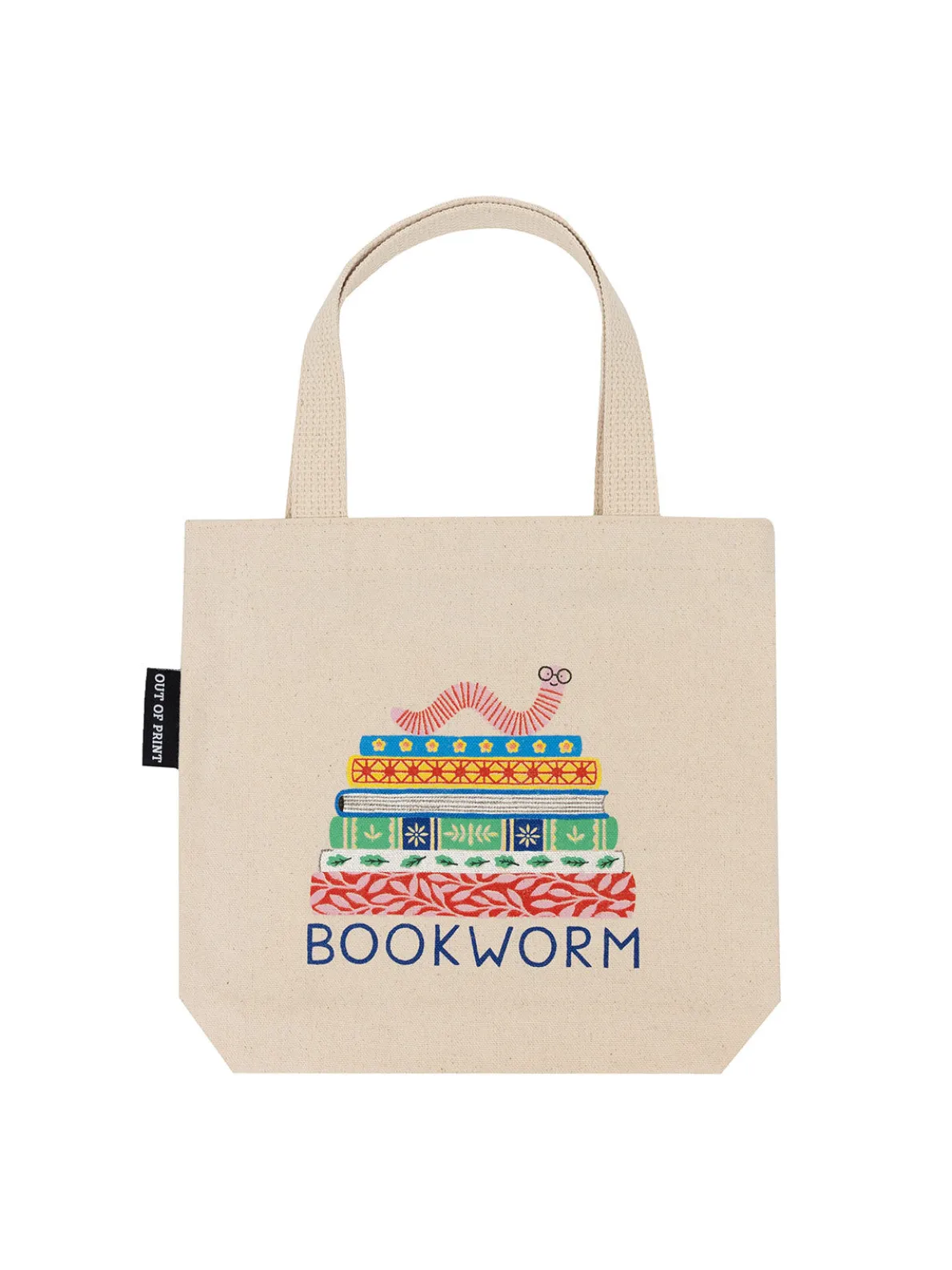 Bookworm mini tote bag