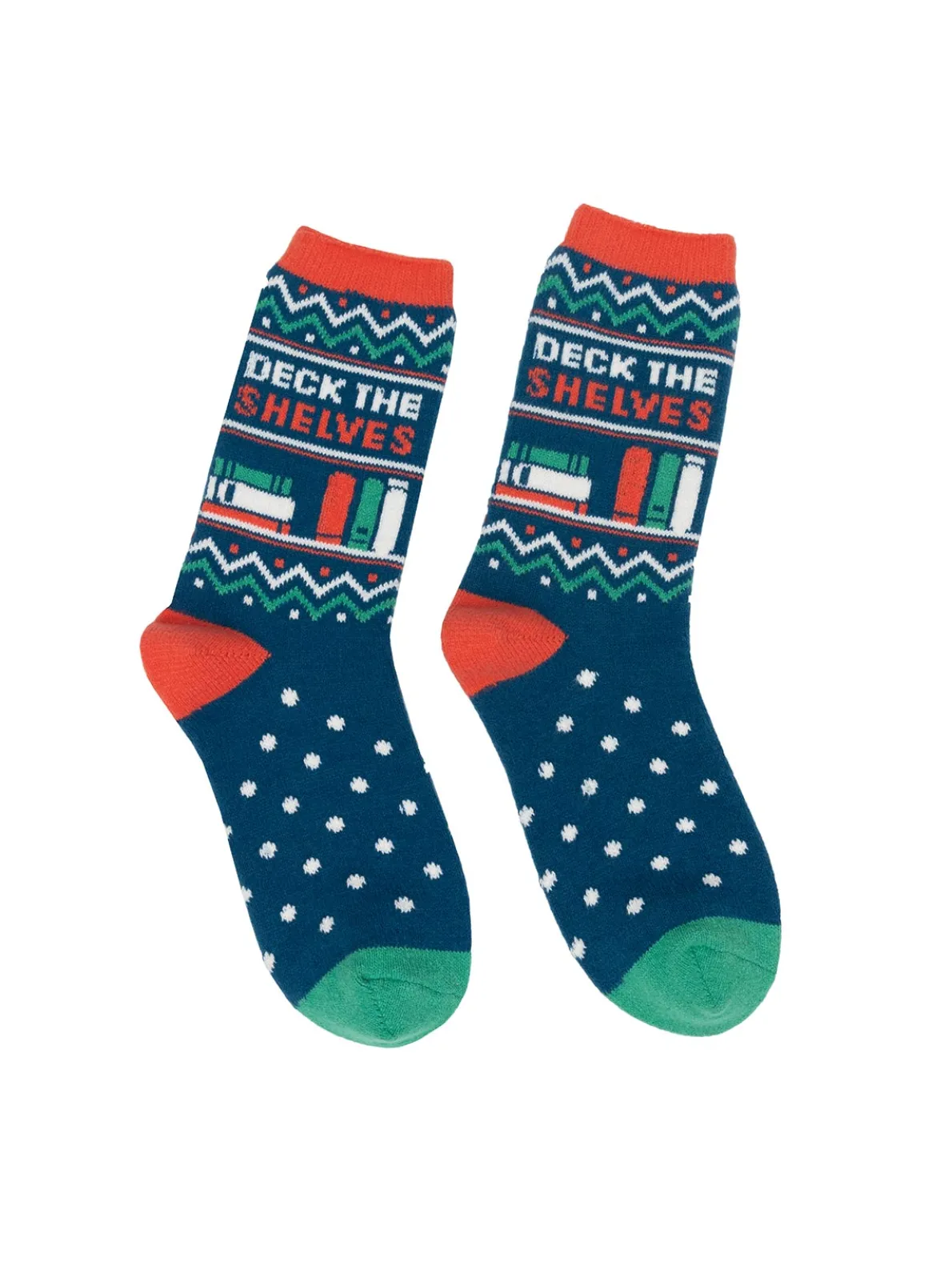 Deck the Shelves cozy socks