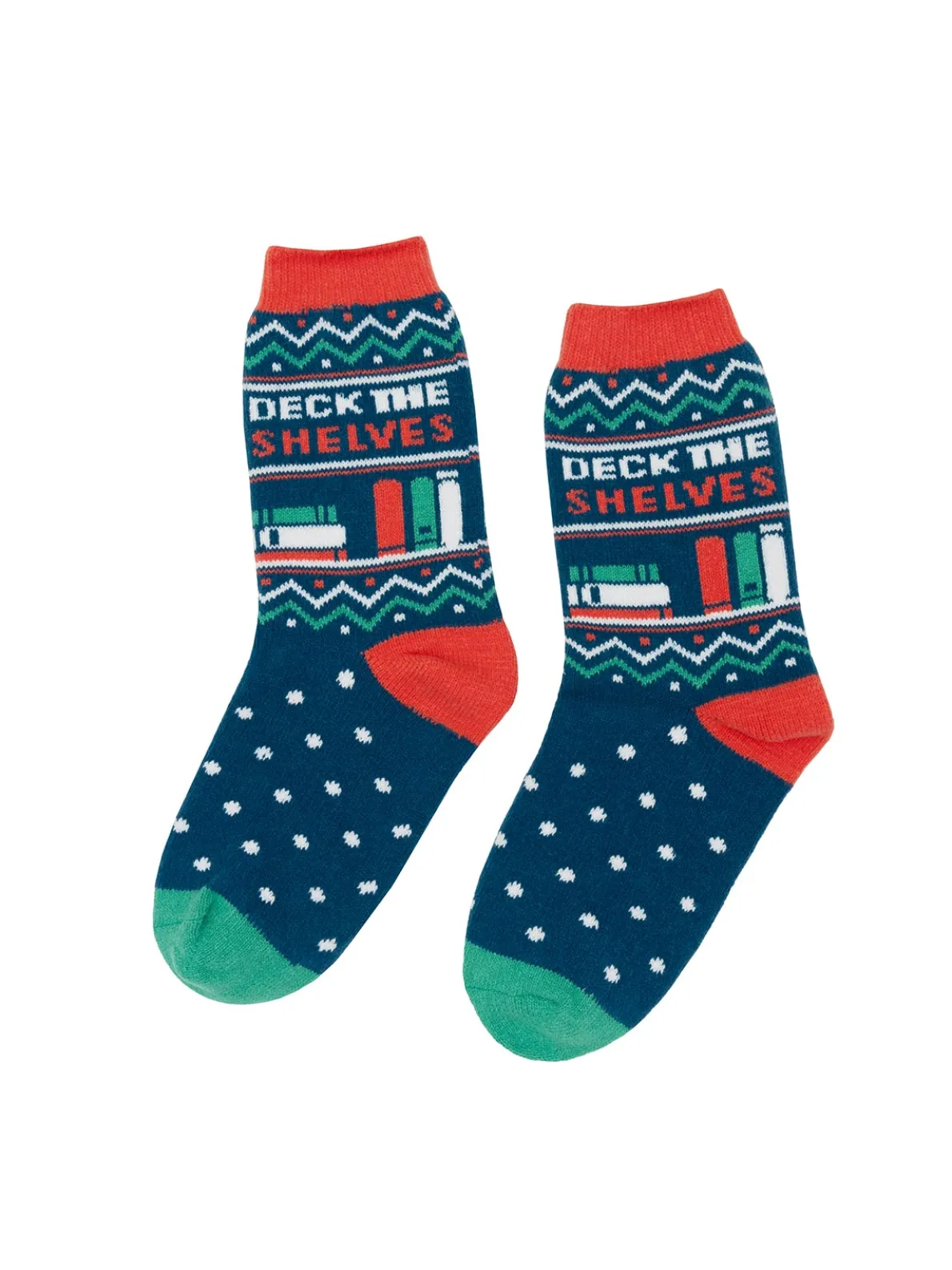 Deck the Shelves cozy socks