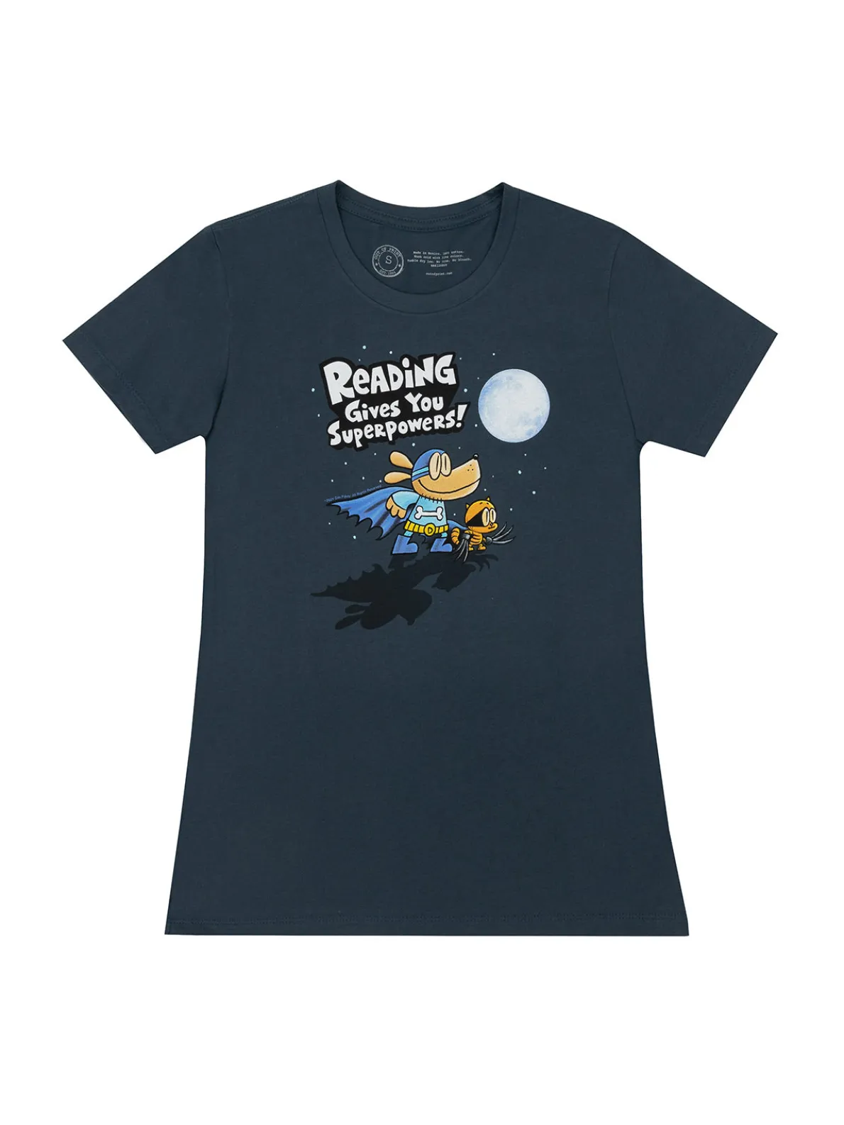 Dog Man: Reading Gives You Superpowers Women’s Crew T-Shirt