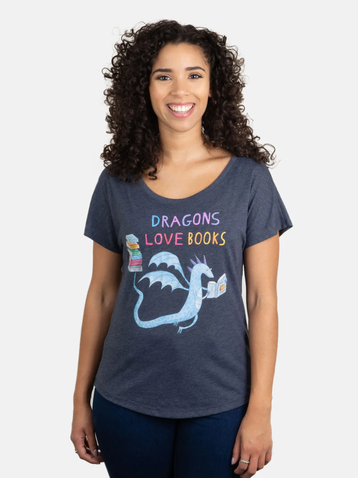 Dragons Love Books Women’s Relaxed Fit T-Shirt