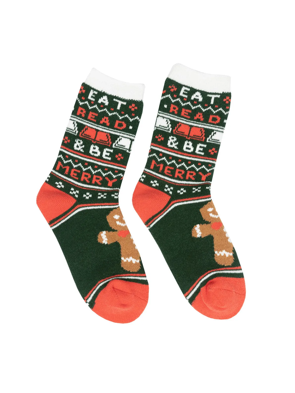 Eat, Read, & Be Merry cozy socks