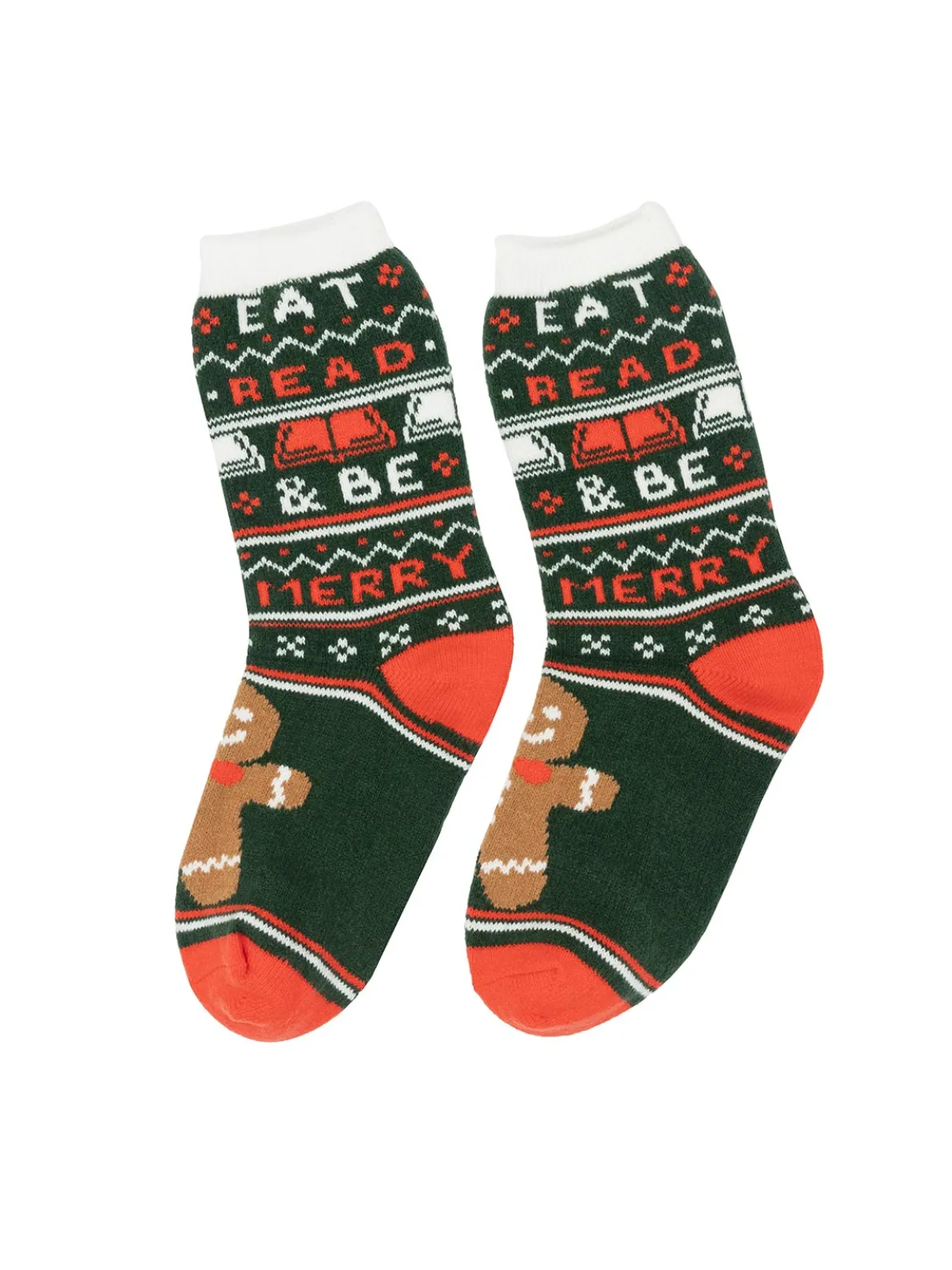 Eat, Read, & Be Merry cozy socks