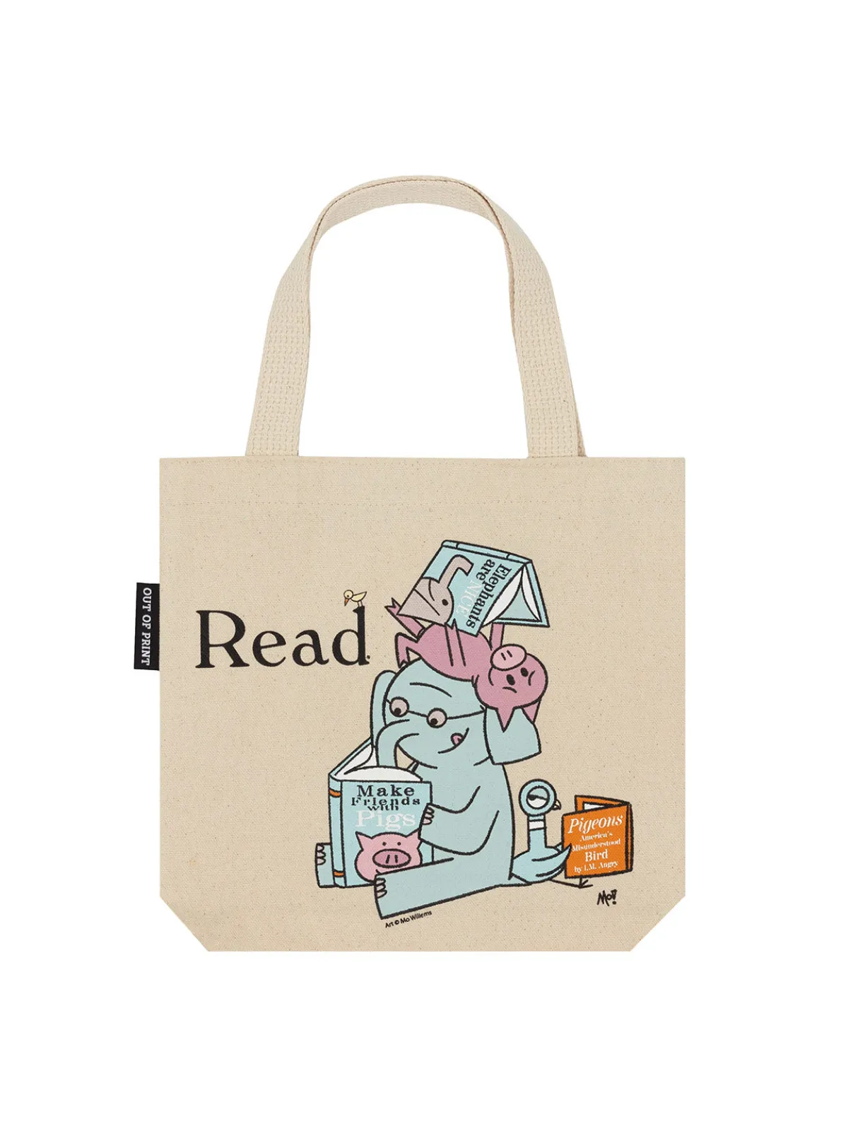 ELEPHANT & PIGGIE Read mini tote bag