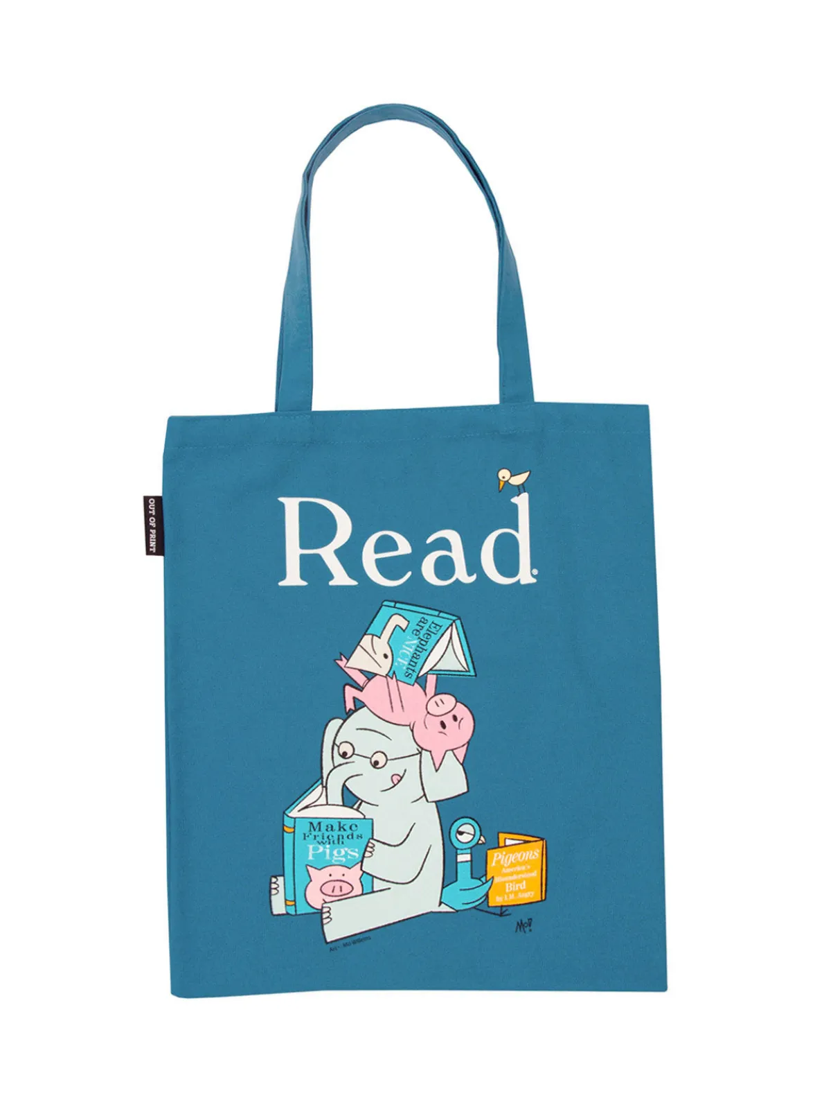 ELEPHANT & PIGGIE Read tote bag