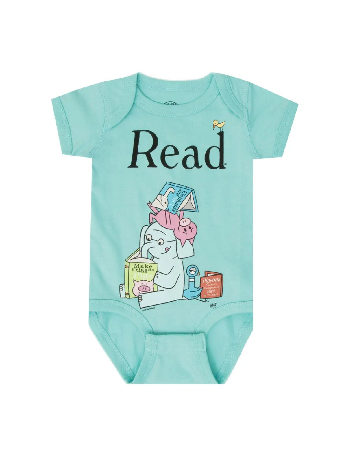 ELEPHANT & PIGGIE Read baby bodysuit