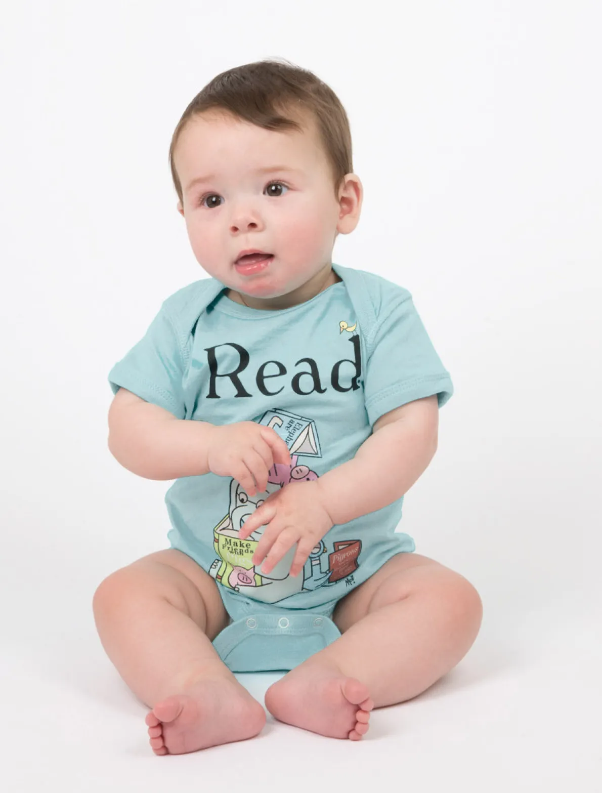 ELEPHANT & PIGGIE Read baby bodysuit