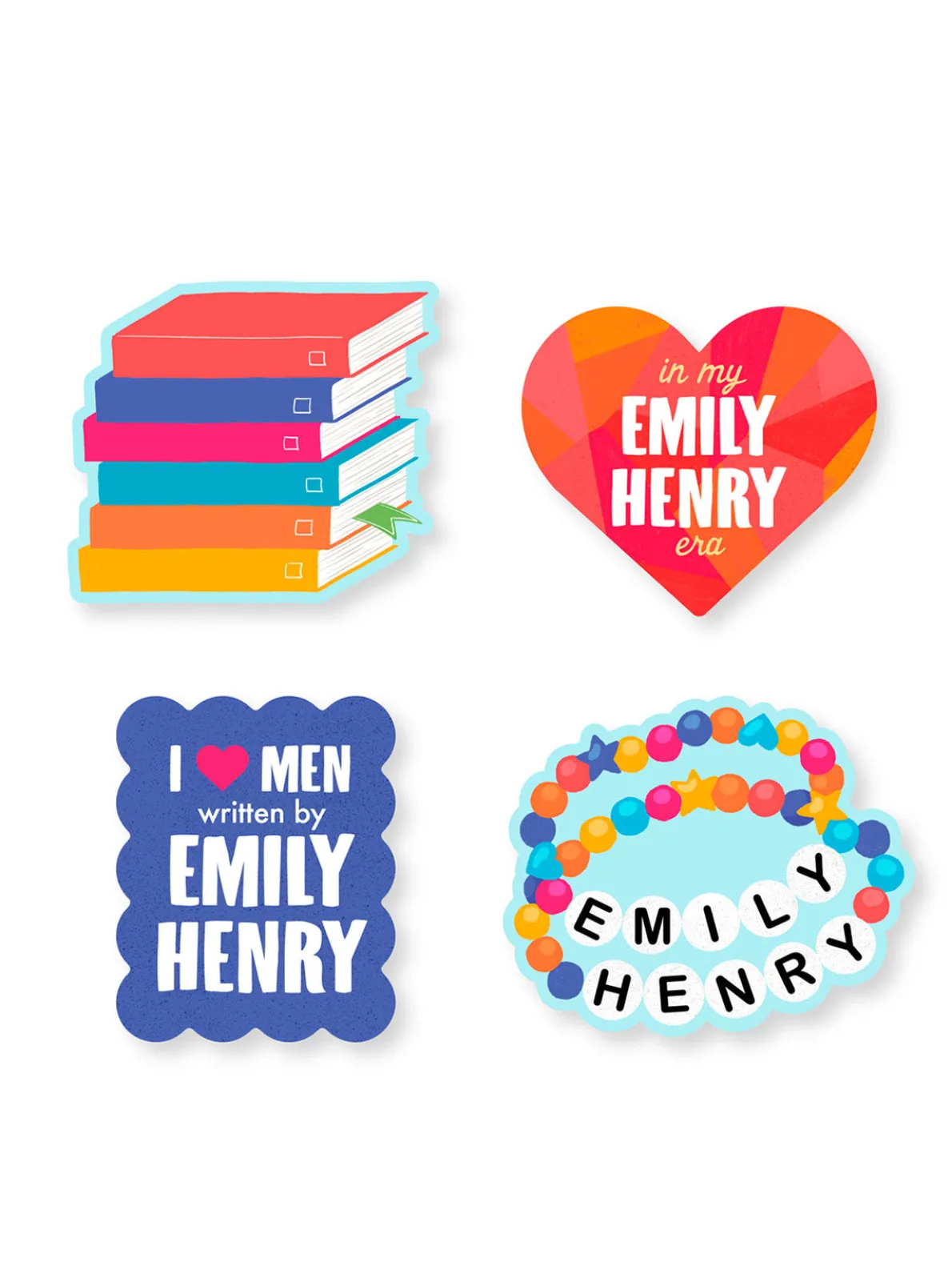 Emily Henry Stickers - Set of 4