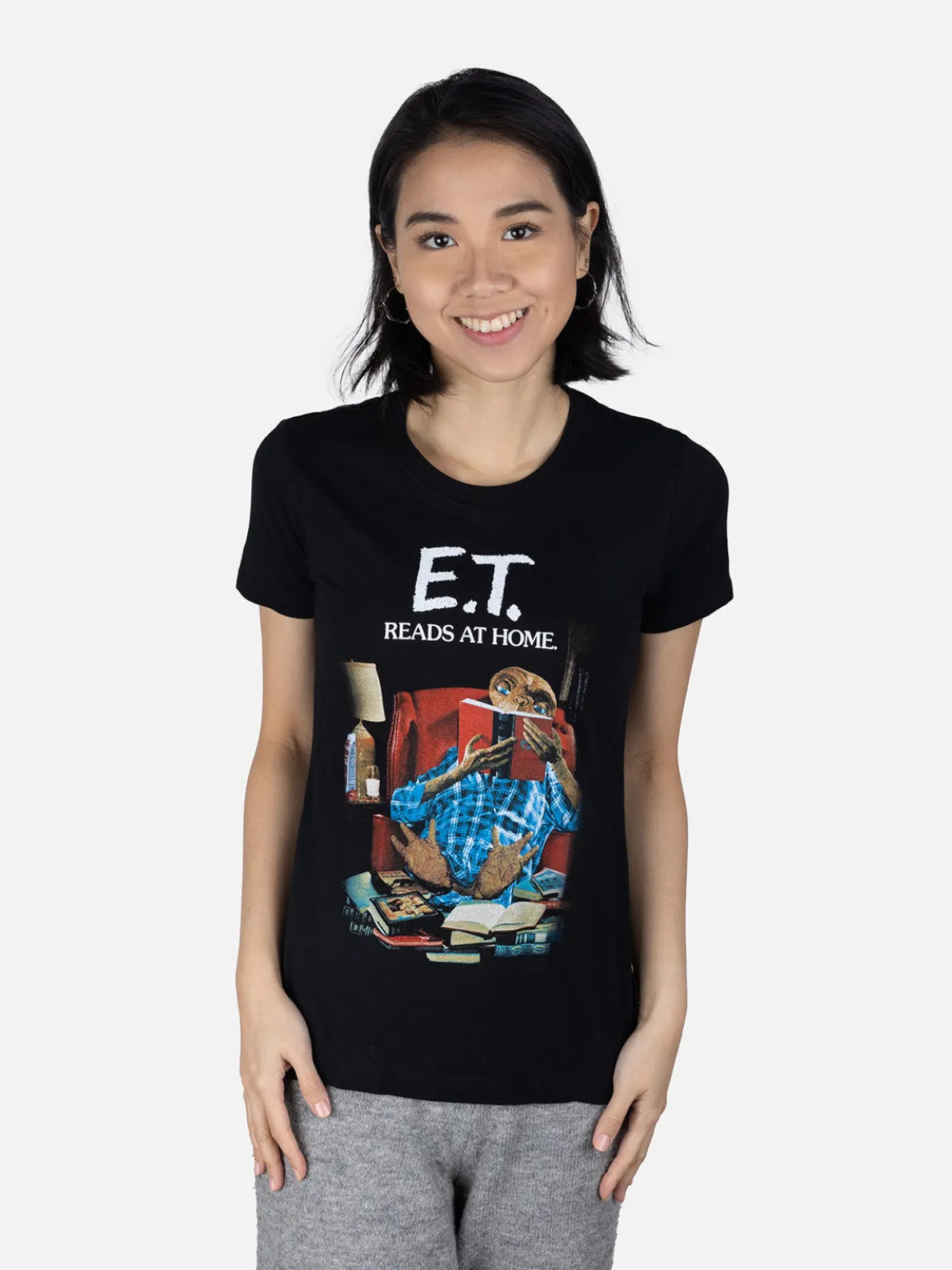 E.T. Reads at Home Women's Crew T-Shirt