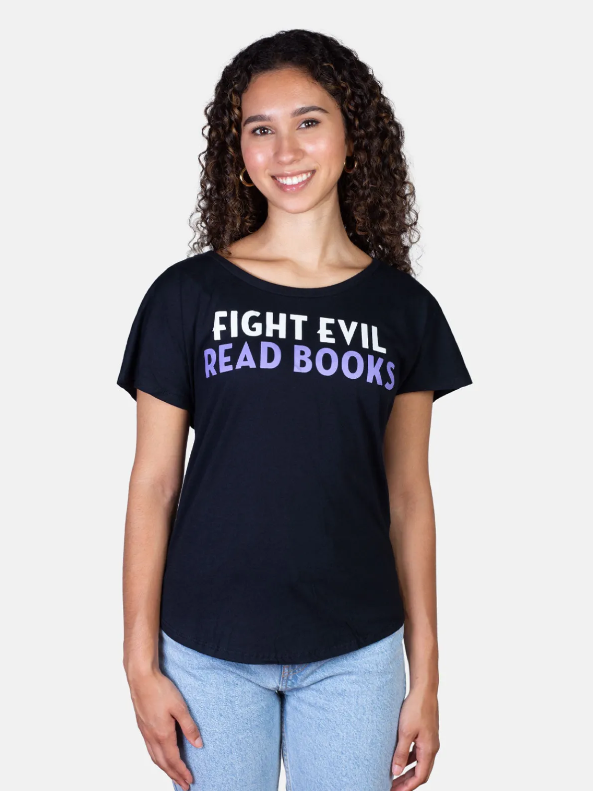 Fight Evil, Read Books Women’s Relaxed Fit T-Shirt