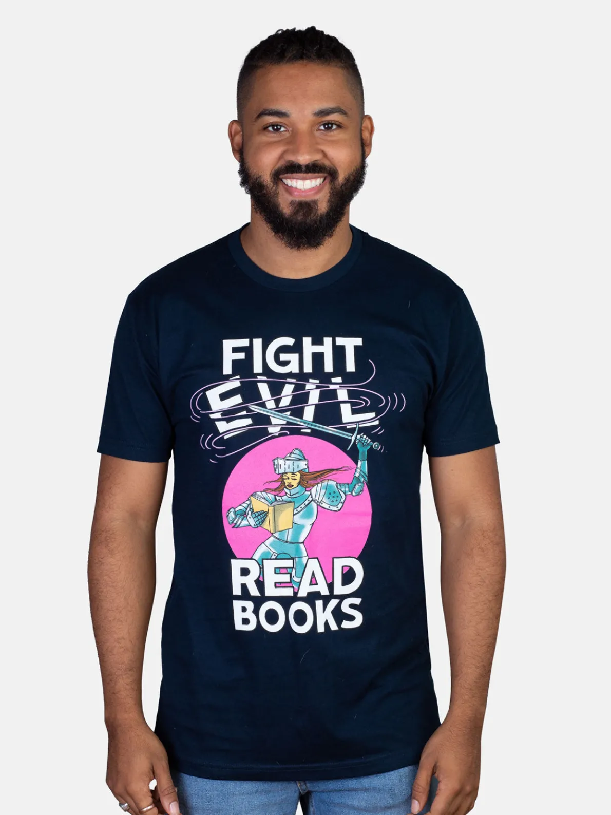 Fight Evil, Read Books Unisex T-Shirt (2021)