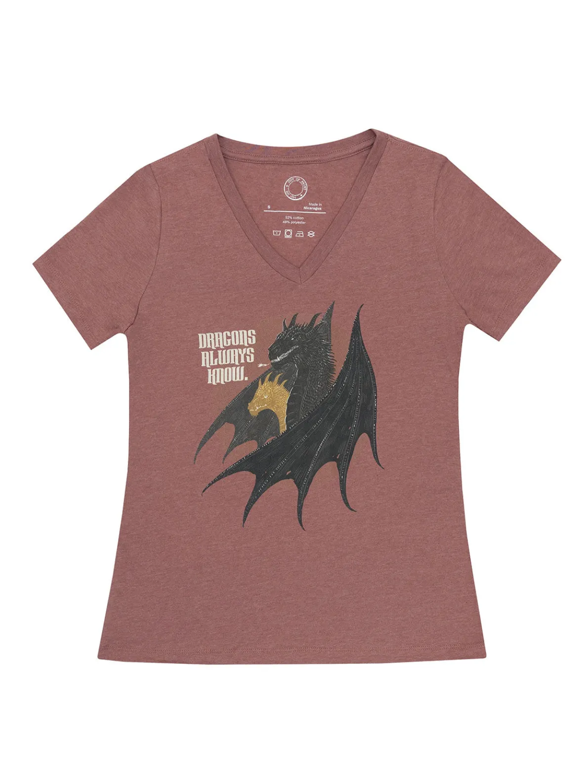 Fourth Wing: Dragons Always Know Women's V-Neck T-Shirt (Print Shop)