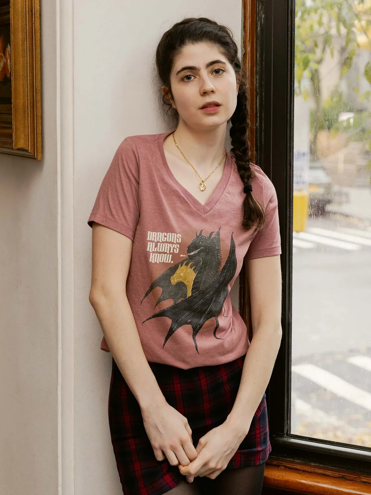 Fourth Wing: Dragons Always Know Women's V-Neck T-Shirt (Print Shop)