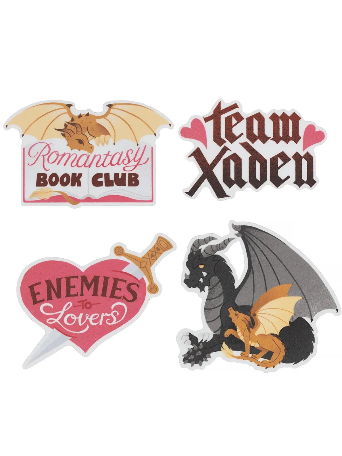 Fourth Wing: Romantasy Book Club Stickers - Set of 4