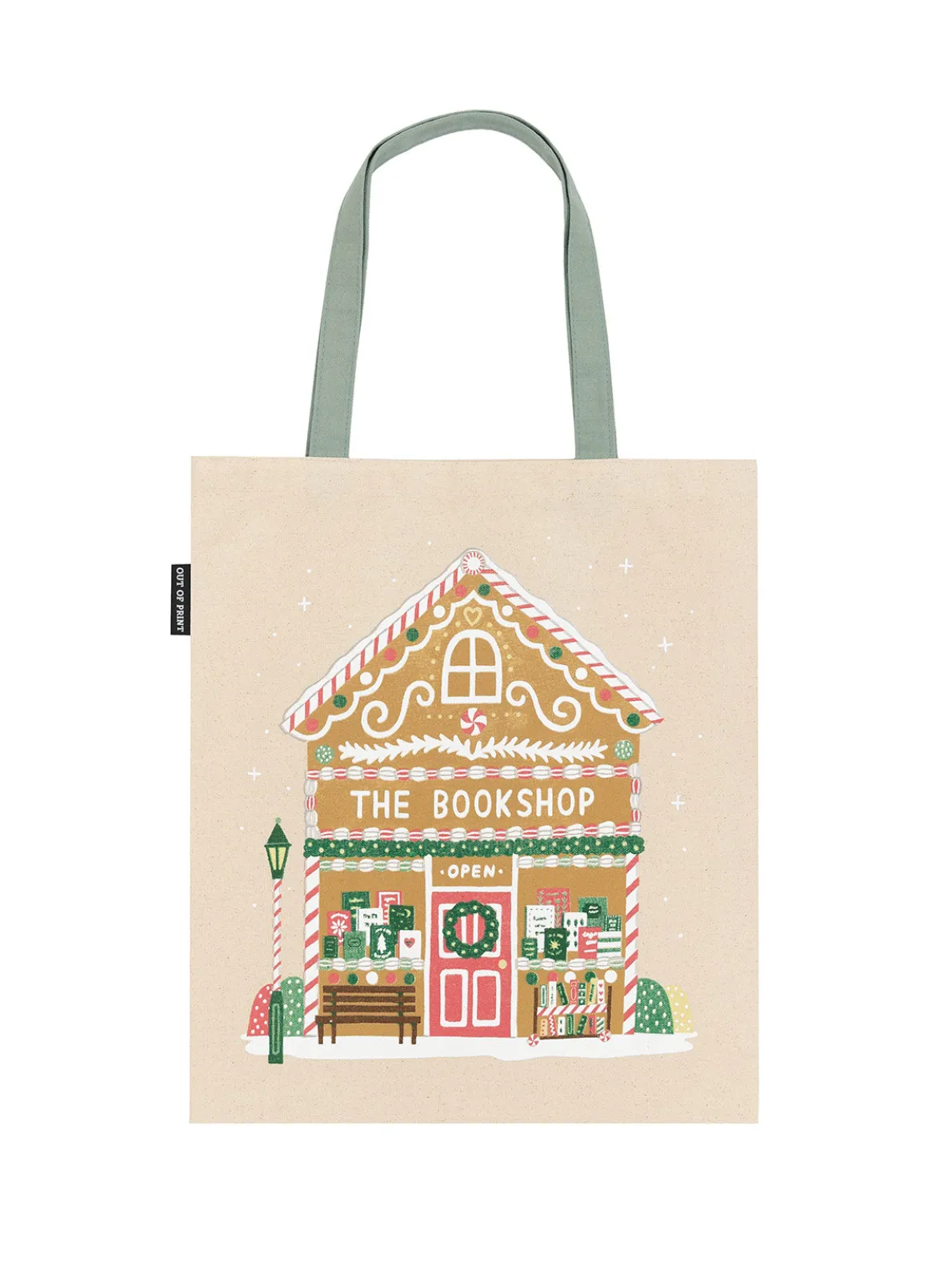 Gingerbread Bookshop tote bag
