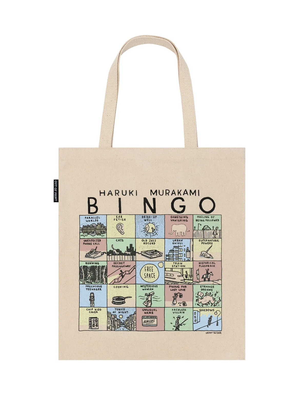 Haruki Murakami Bingo tote bag