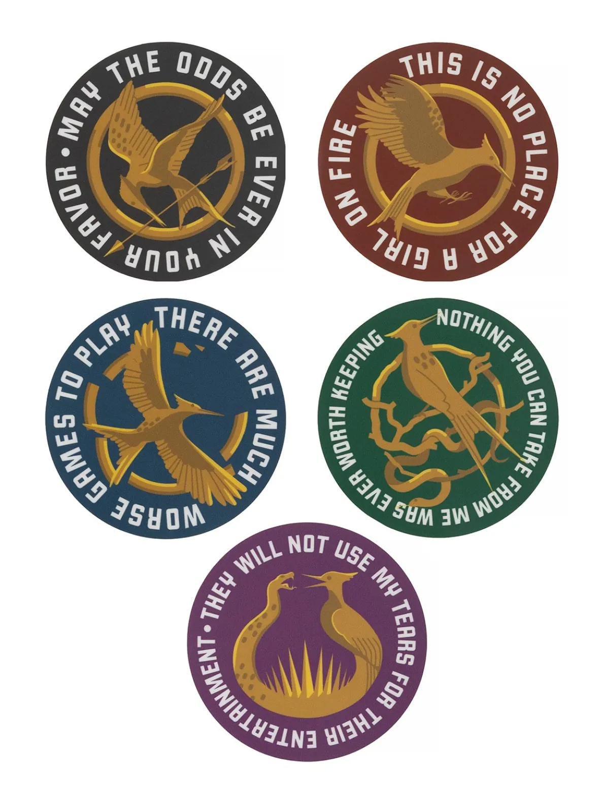 Hunger Games: Mockingjay Icon Stickers - Set of 5