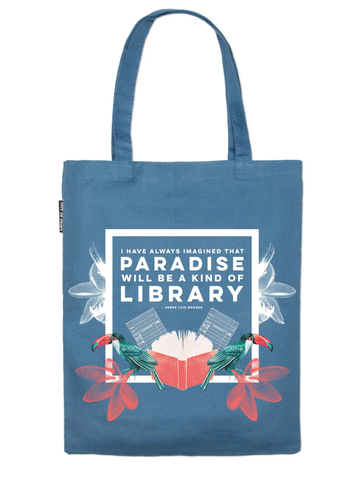 Jorge Luis Borges Paradise Will Be a Kind of Library tote bag