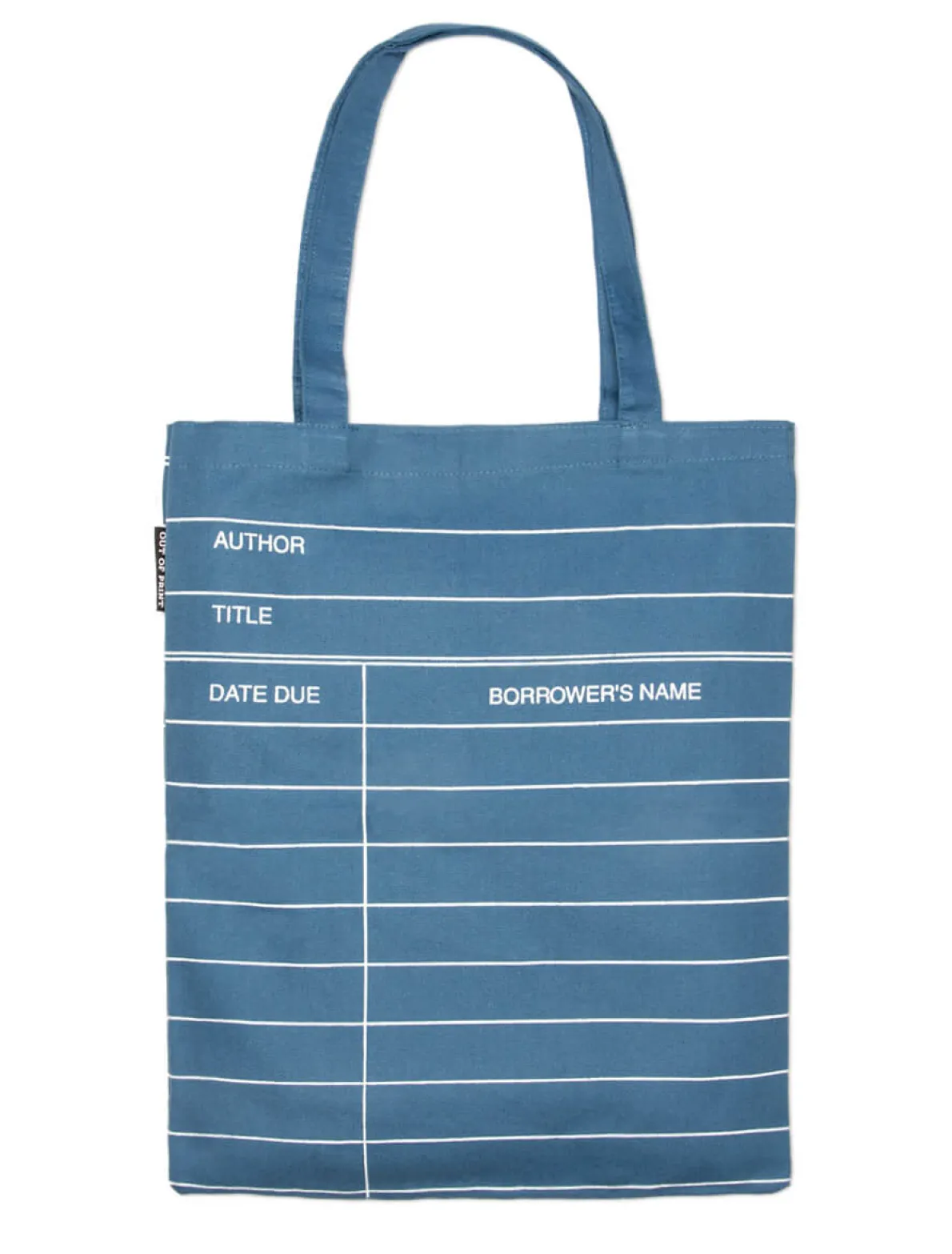 Library Card: Blue tote bag