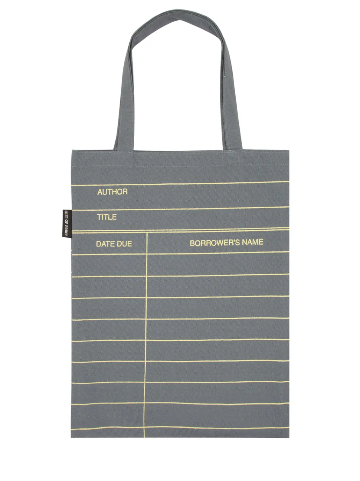 Library Card: Gray tote bag