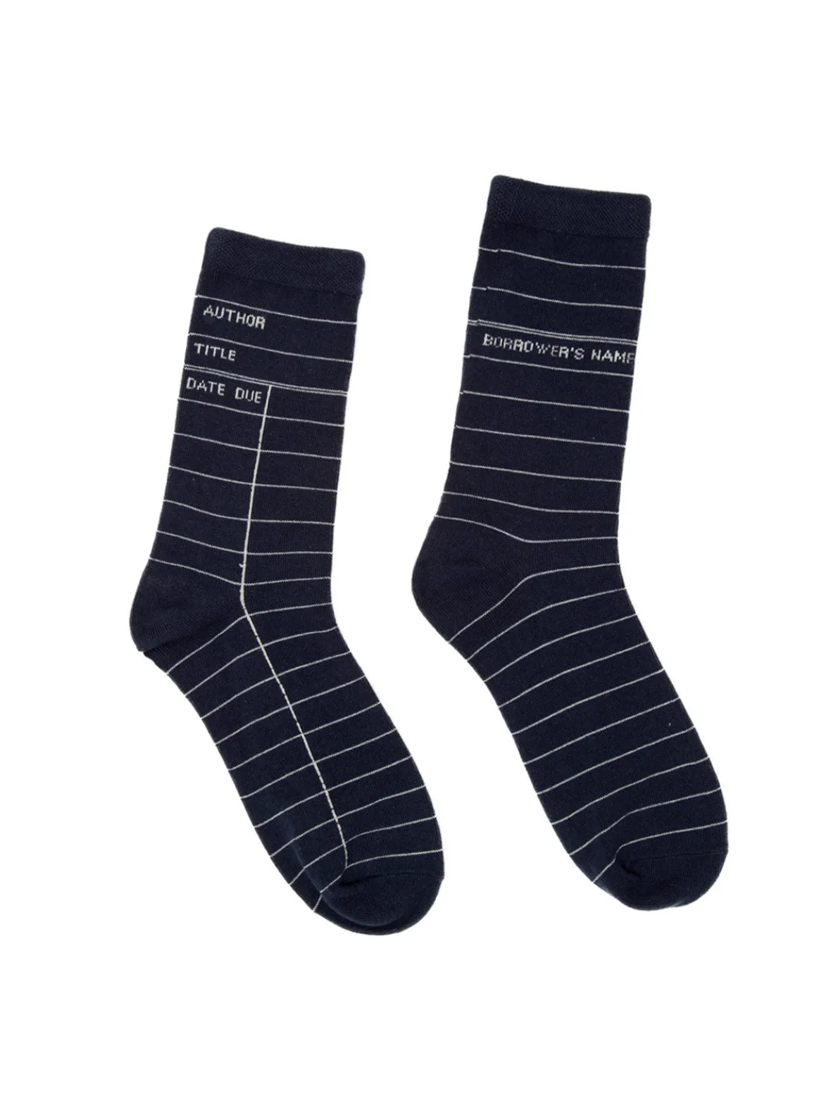 Library Card: Navy socks