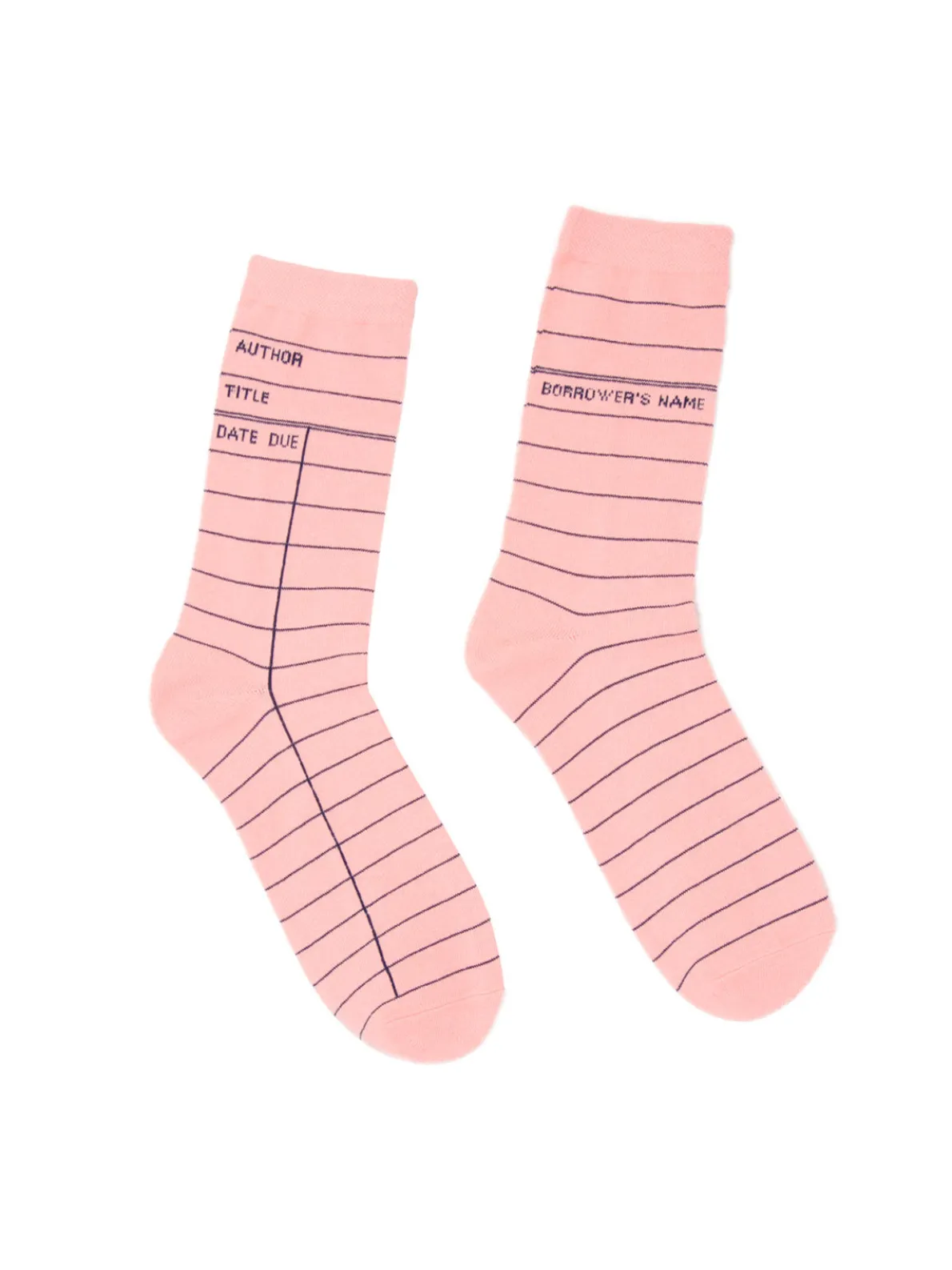 Library Card: Pink socks
