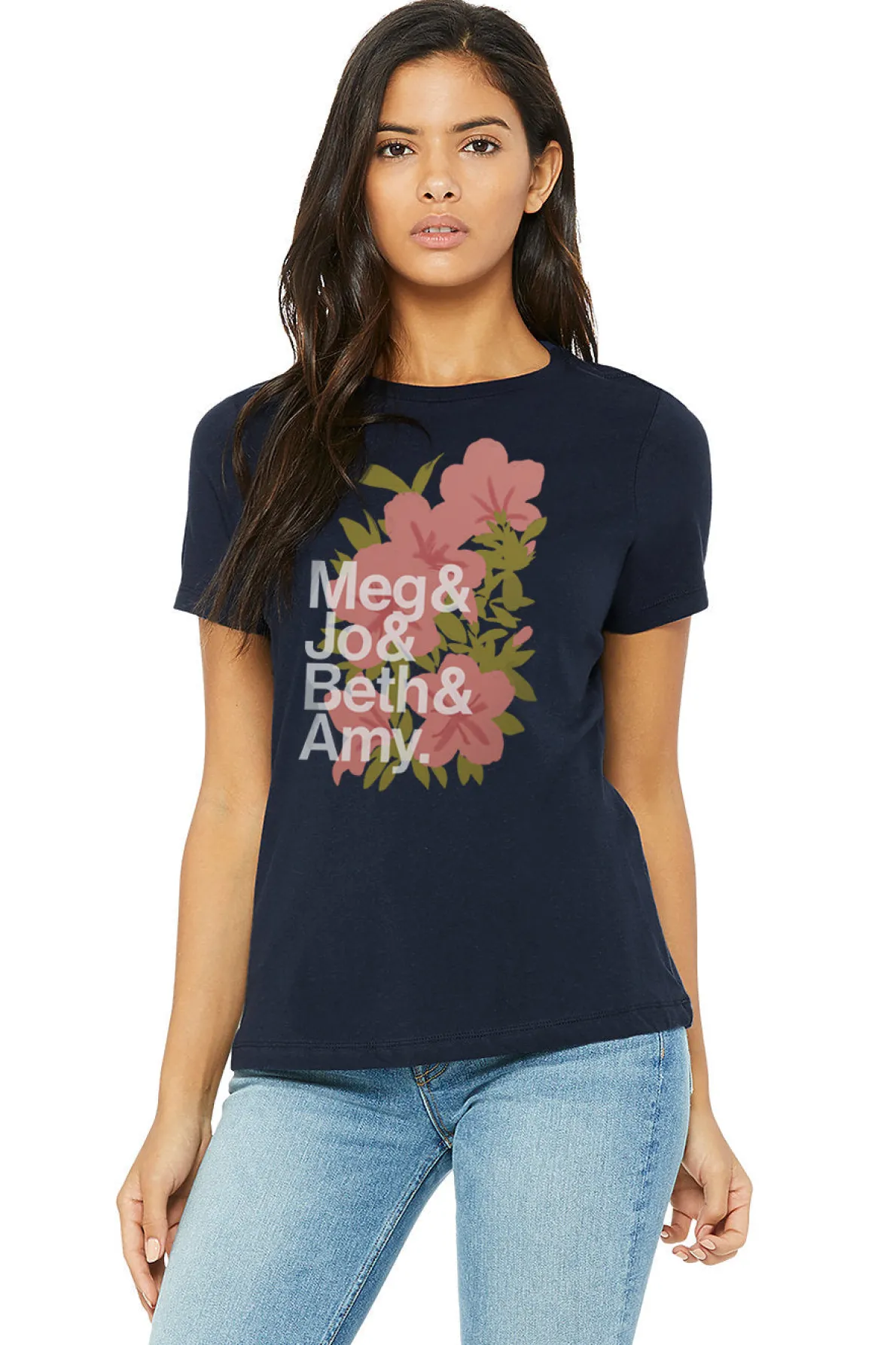 Little Women Character Names – Women's Crew T-Shirt (Print Shop)