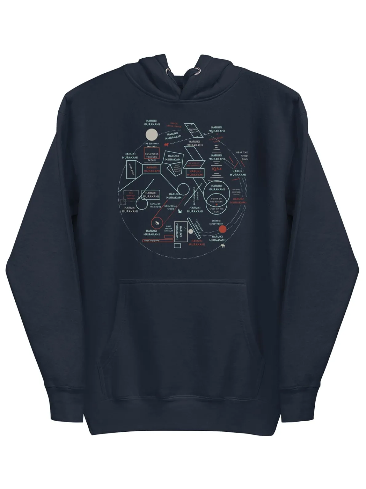 Murakami Novels Map Unisex Hoodie (Print Shop)
