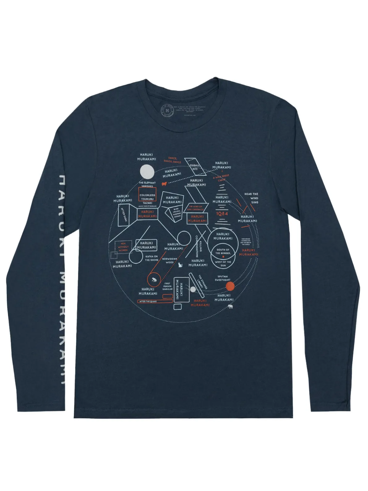Murakami Novels Map Unisex Long Sleeve