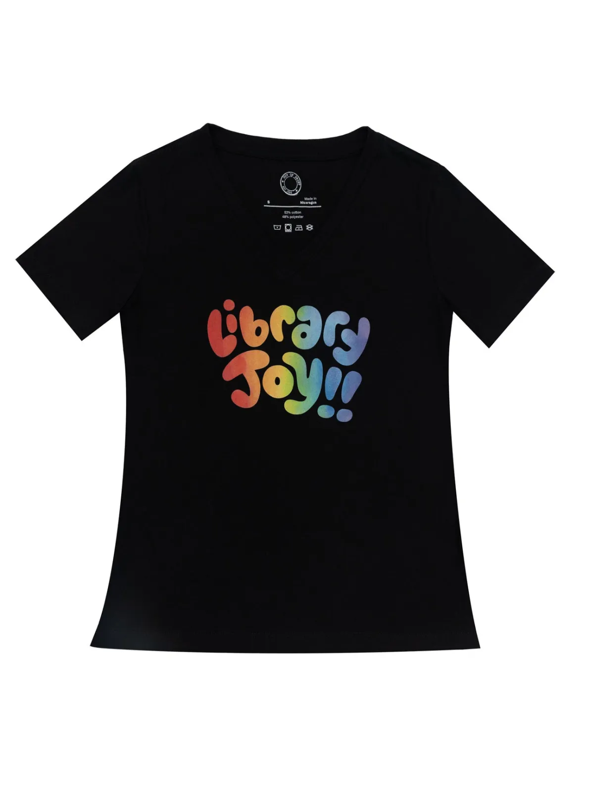 Mychal Threets: Library Joy Women's V-Neck T-Shirt (Print Shop)