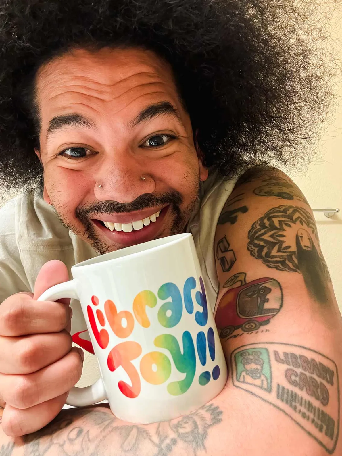 Mychal Threets: Library Joy mug (Print Shop)