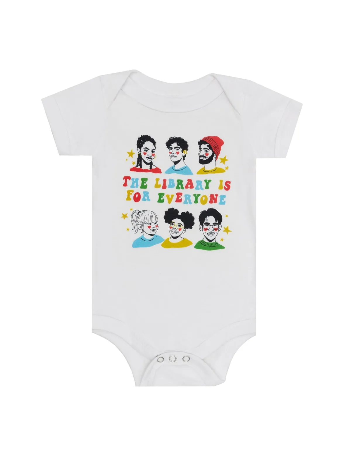 Mychal Threets: The Library is for Everyone baby bodysuit (Print Shop)