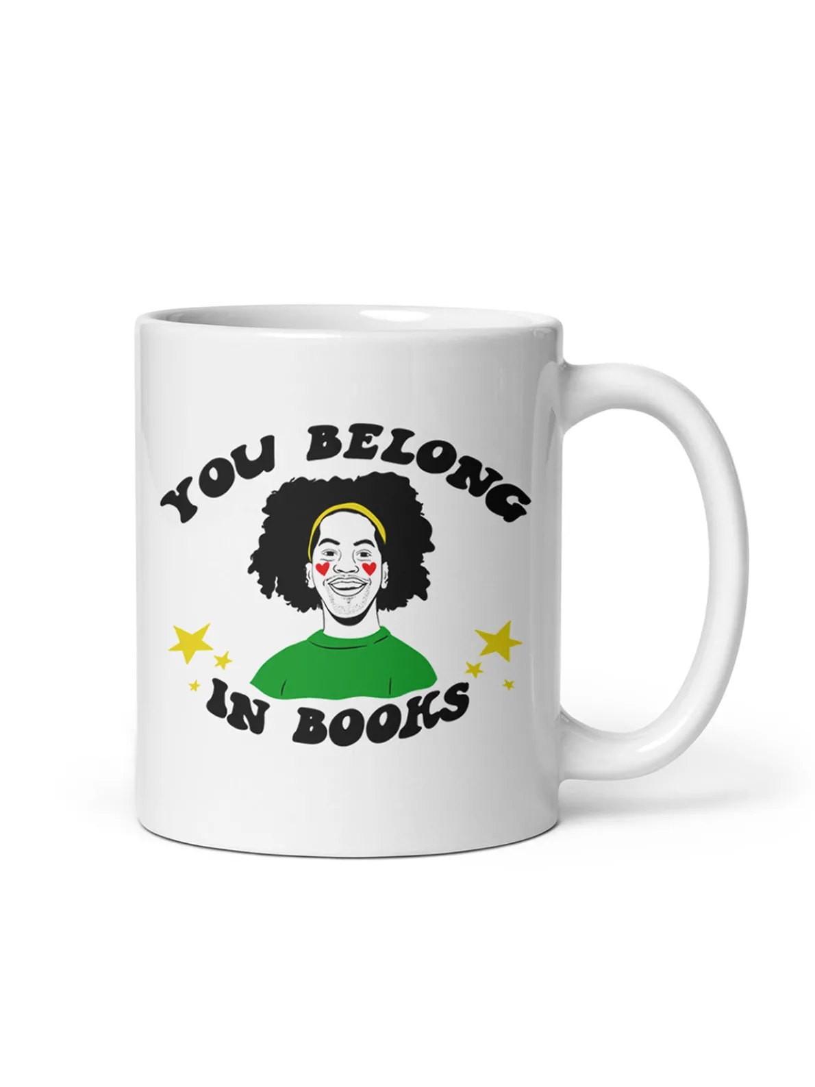 Mychal Threets: You Belong in Books Mug (Print Shop)