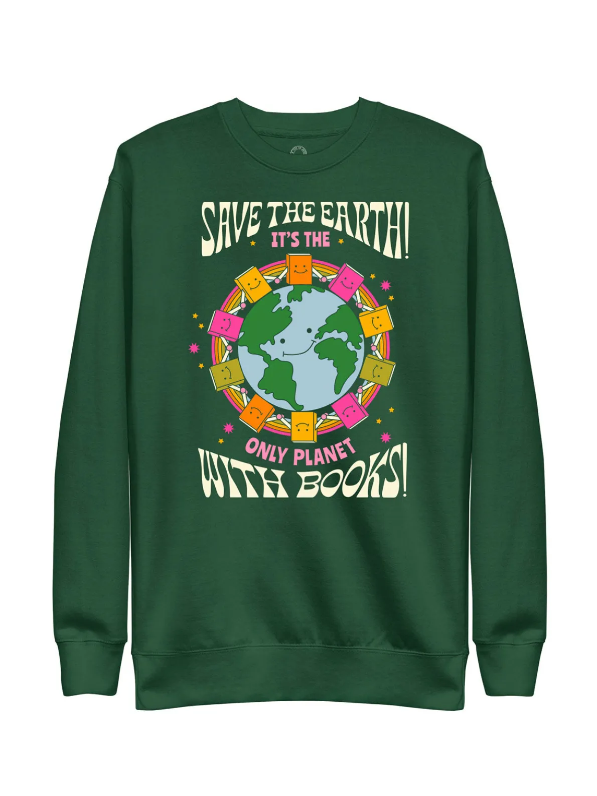 Only Planet with Books Unisex Sweatshirt (Print Shop)