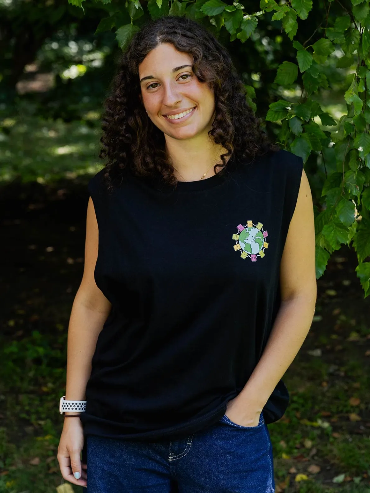 Only Planet with Books Unisex Tank Top (Print Shop)