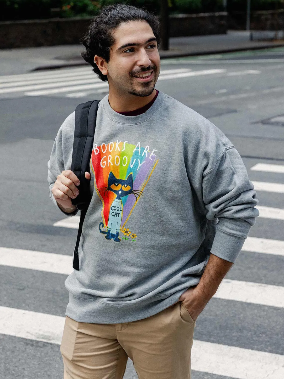 Pete the Cat - Books are Groovy Unisex Sweatshirt (Print Shop)