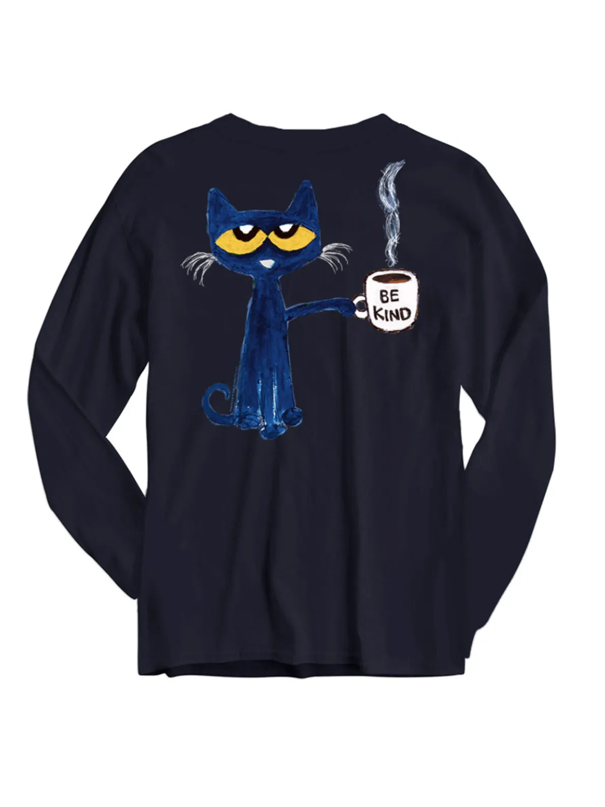Pete the Cat Read Books Drink Coffee Stay Groovy Unisex Long Sleeve