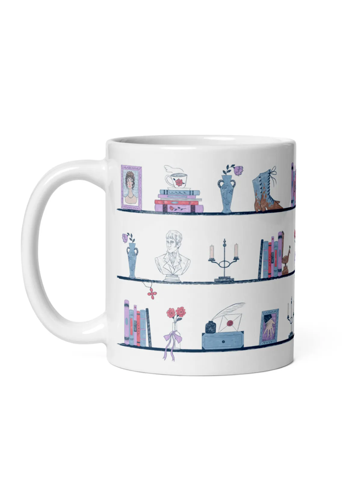 Pride and Prejudice Bookshelf mug (Print Shop)
