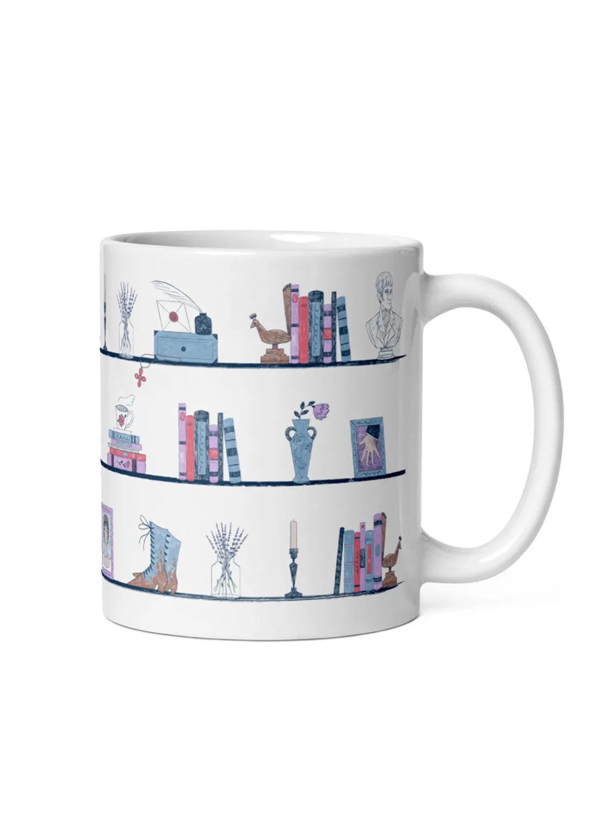 Pride and Prejudice Bookshelf mug (Print Shop)