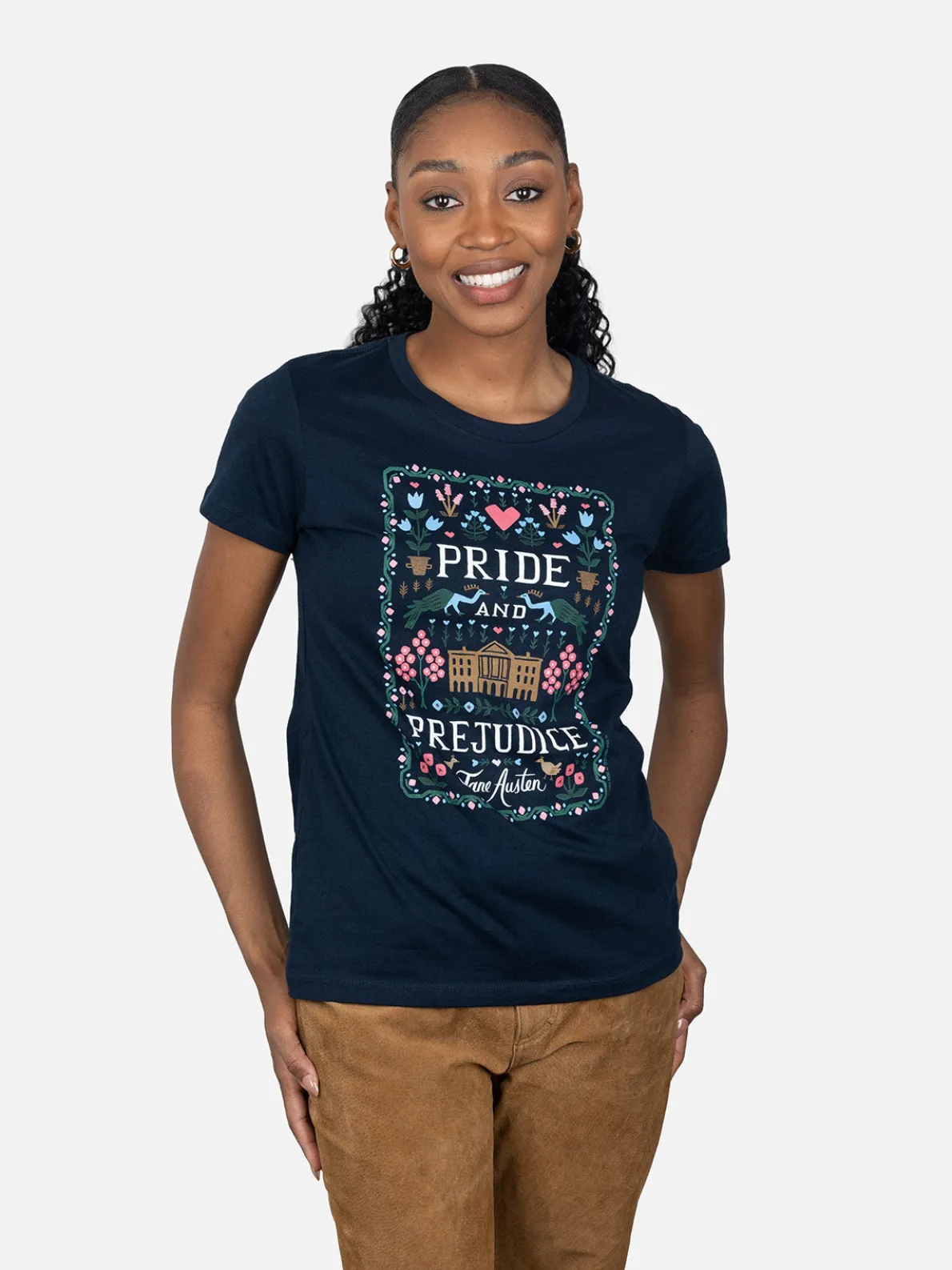 Pride and Prejudice (Puffin in Bloom) Women's Crew T-Shirt