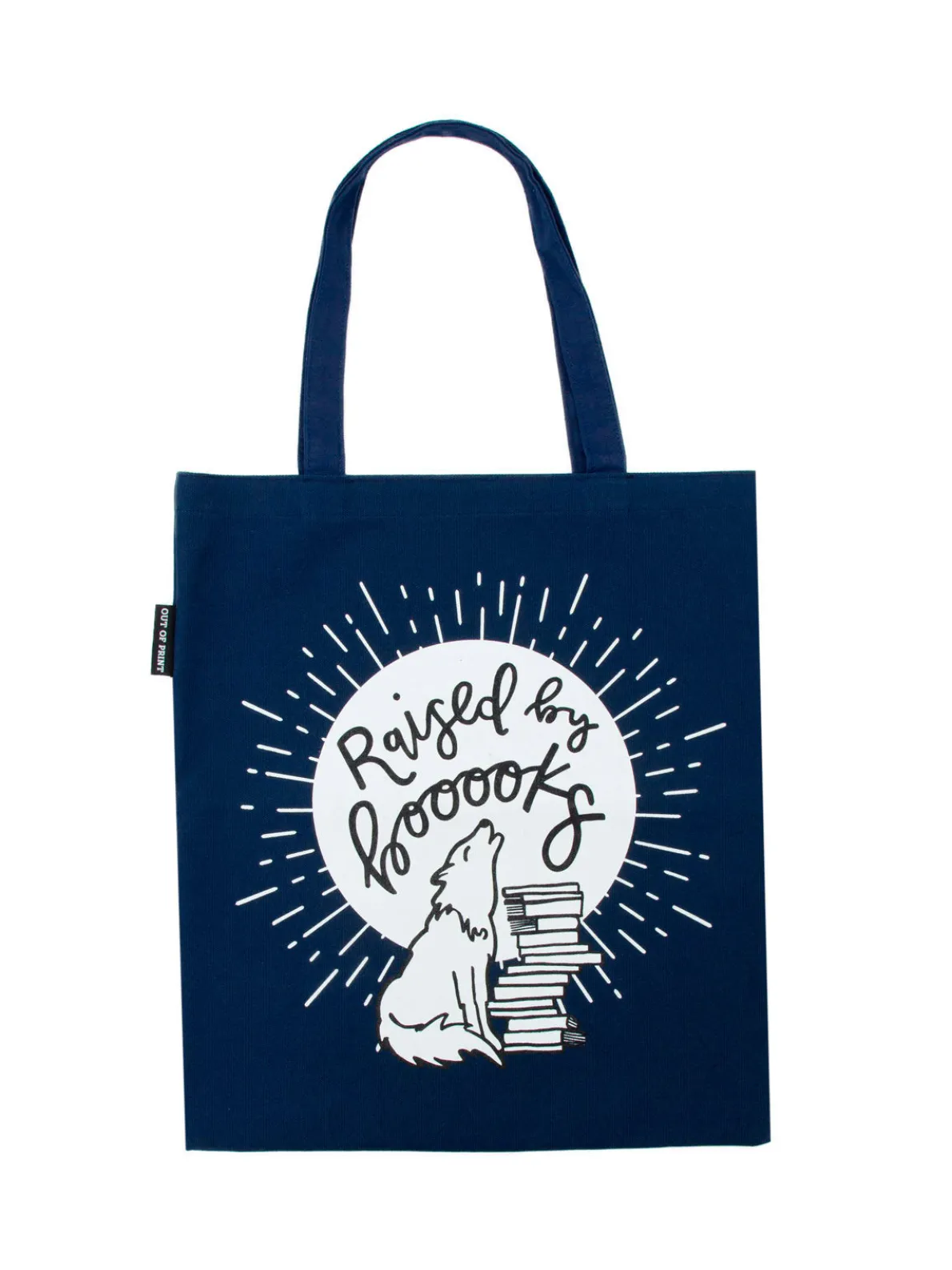 Raised by Books tote bag