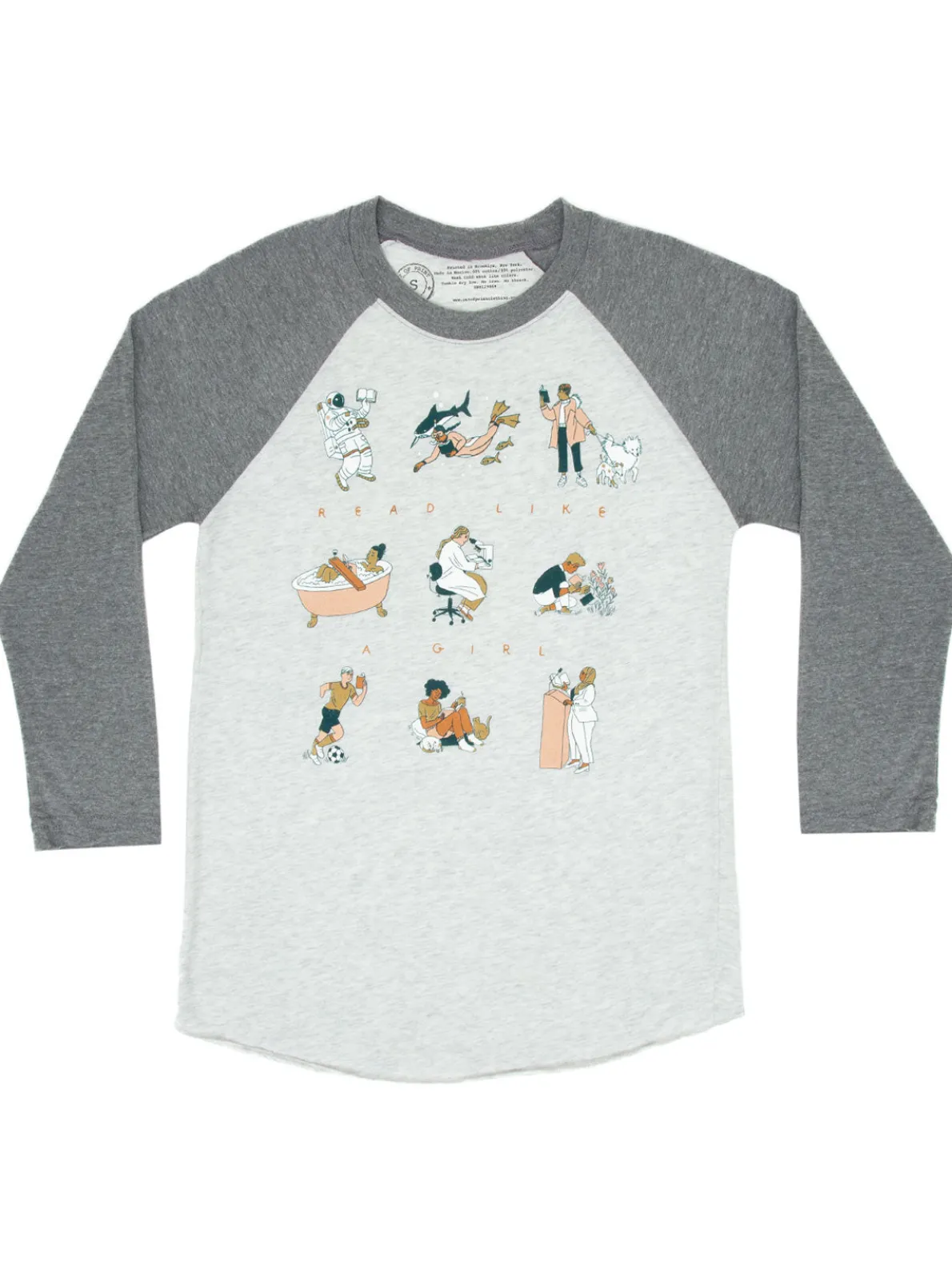 Read Like a Girl Unisex 3/4-Sleeve Raglan