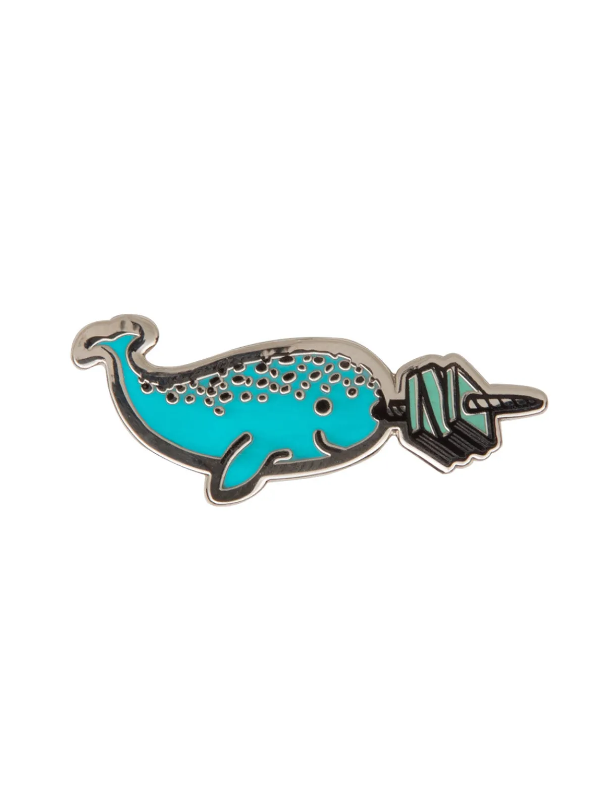 Read Like a Narwhal enamel pin